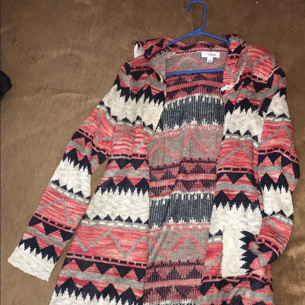 BRAND NEW LONG CARDIGAN WITH HOODIE